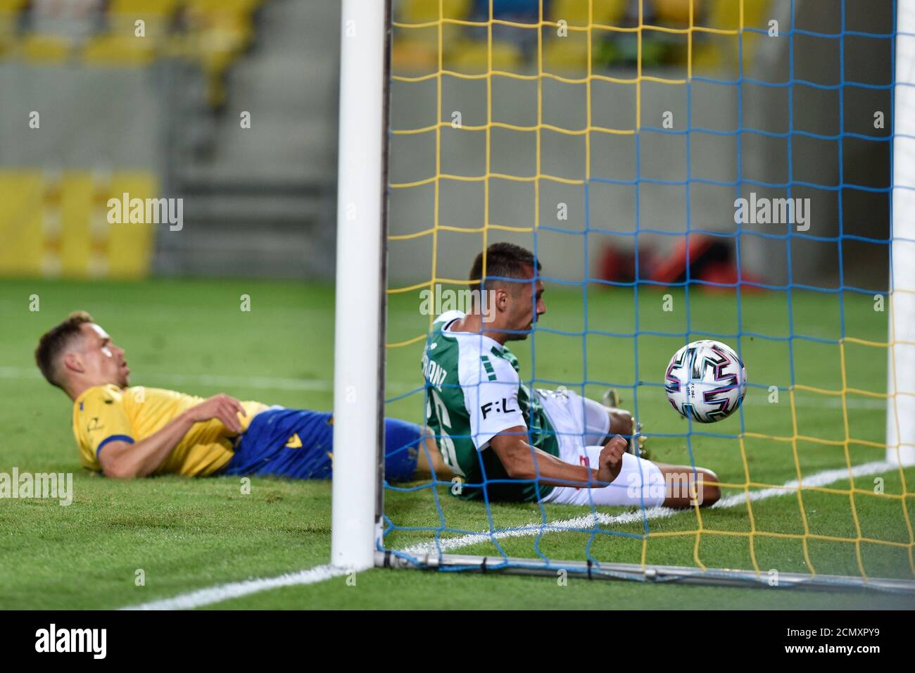 Haris Vuckic of HNK Rijeka controls a ball during the 1st leg of