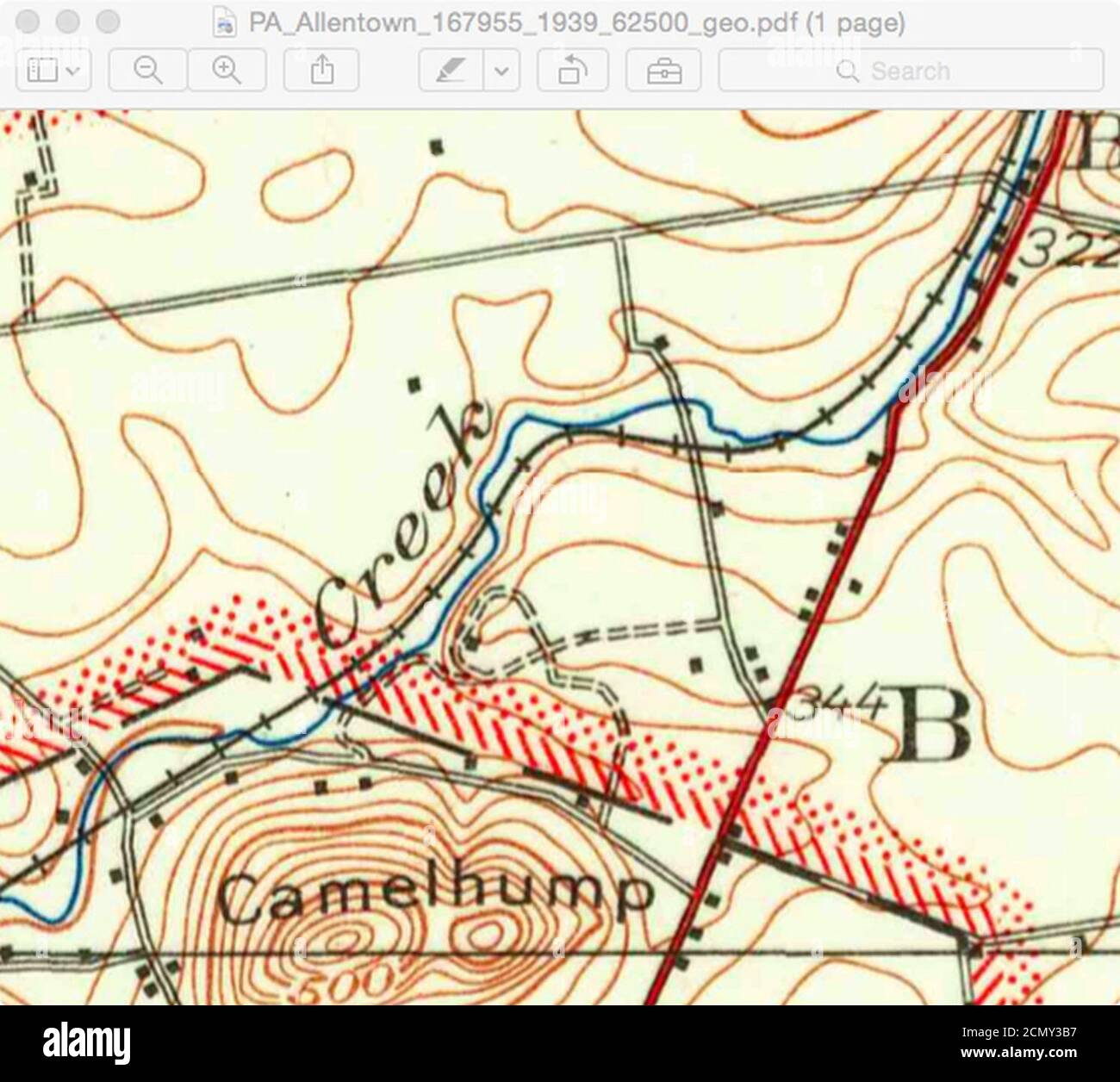 Johnston properties USGS Topo 1939 Stock Photo Alamy