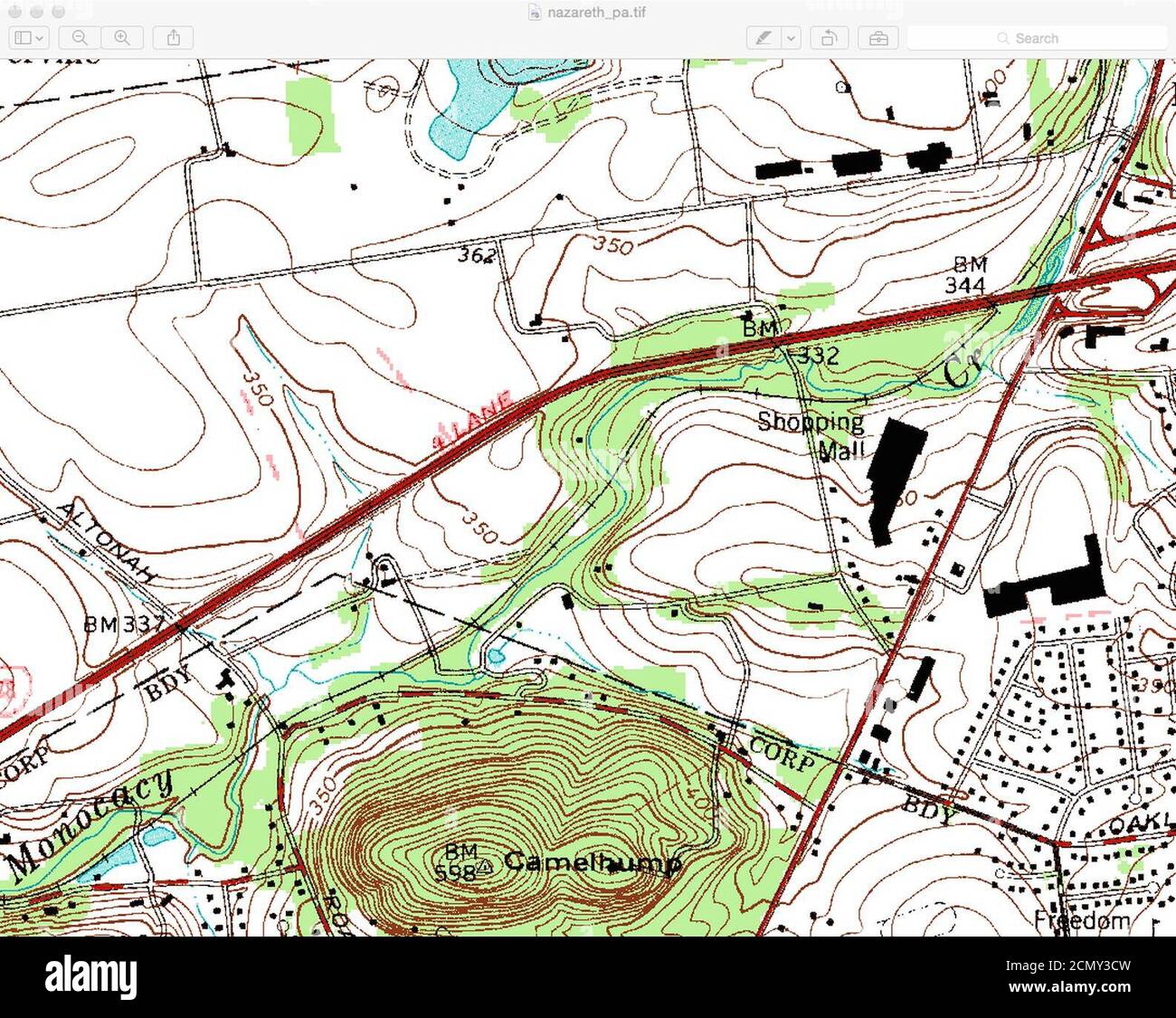 Johnston properties USGS Topo 2001 Stock Photo Alamy
