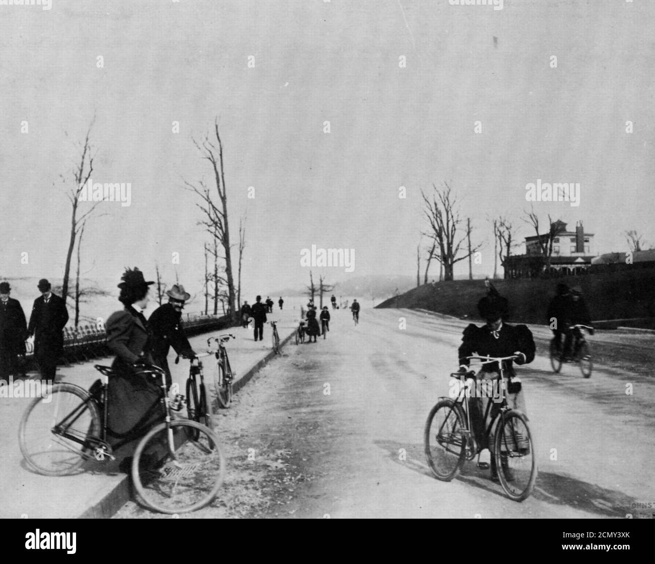 Johnston, John S. - Fahradfahrer sich ausruhend Stock Photo