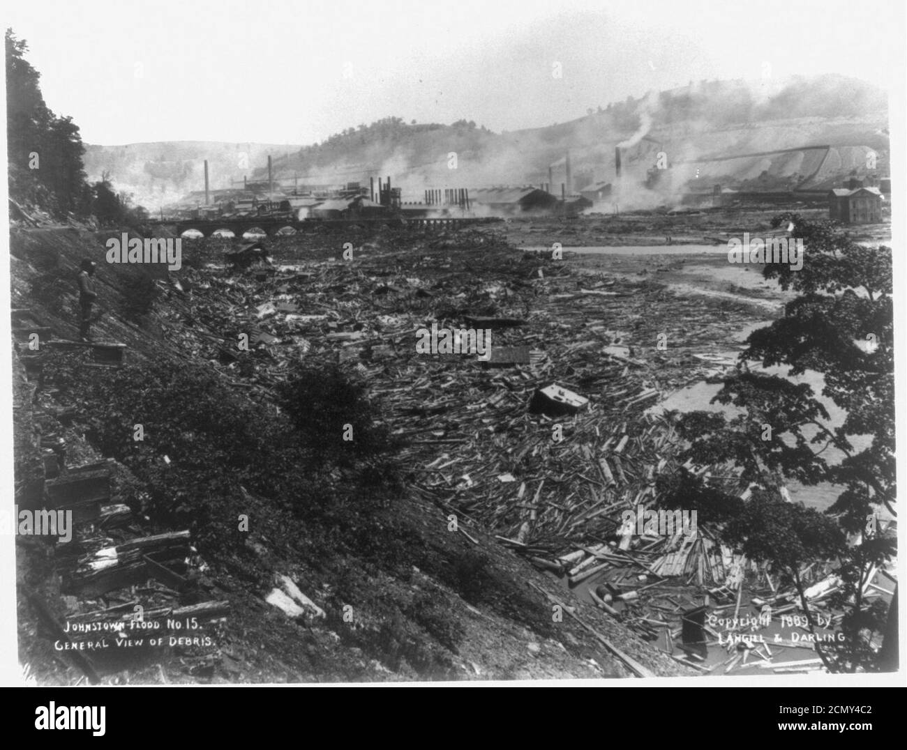 Johnstown Flood, 1889 Gen. view of debris 15 Stock Photo Alamy