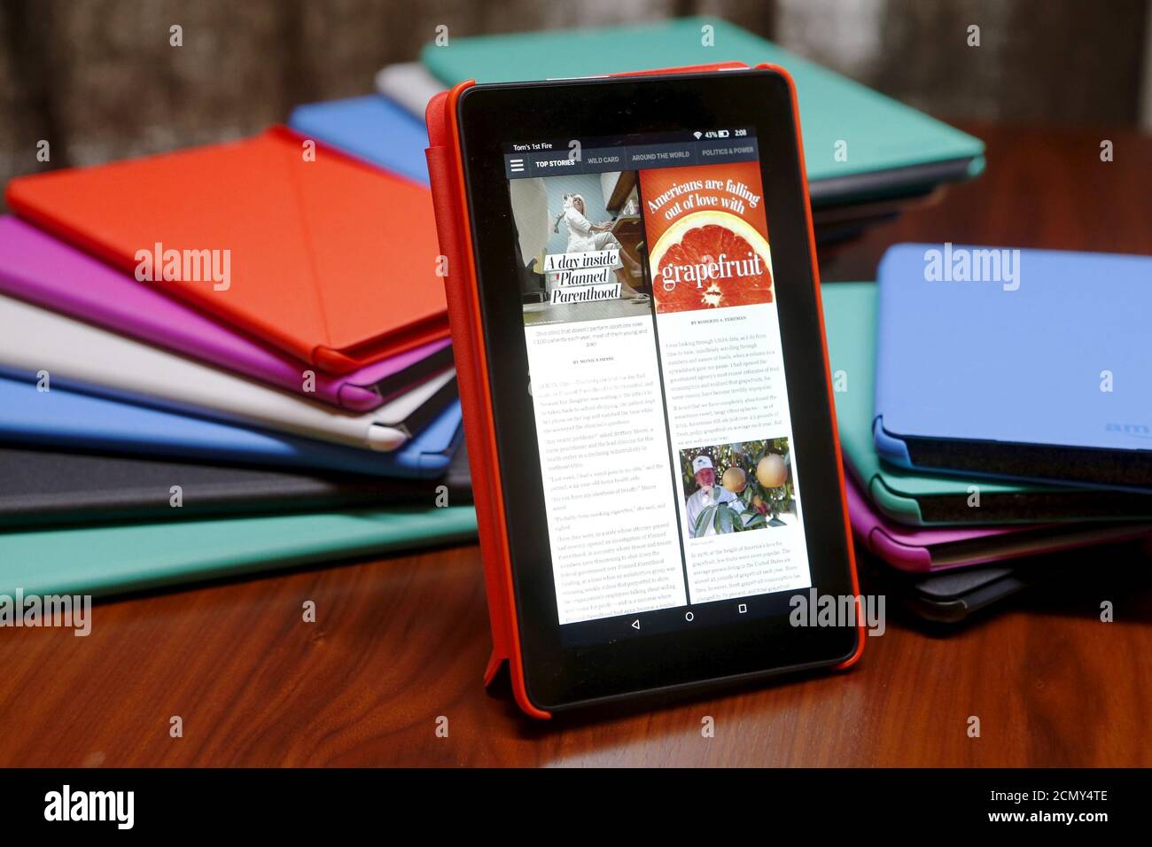 Amazon Fire Tablet High Resolution Stock Photography And Images Alamy