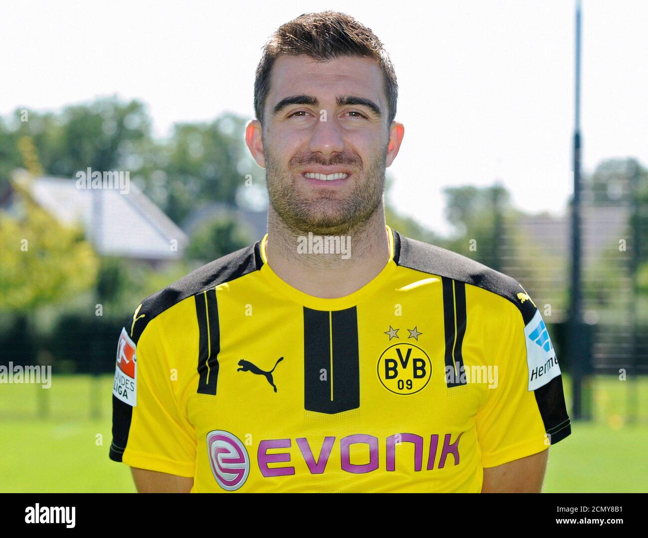 Football Soccer Borussia Dortmund German Bundesliga Signal Iduna Park Dortmund Germany 17 08 16 Borussia Dortmund S Sokratis Papastathopoulos Reuters Ralph Orlowski Stock Photo Alamy