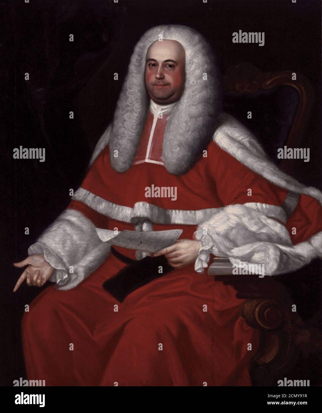 JonathanBelcherByCopley. Stock Photo