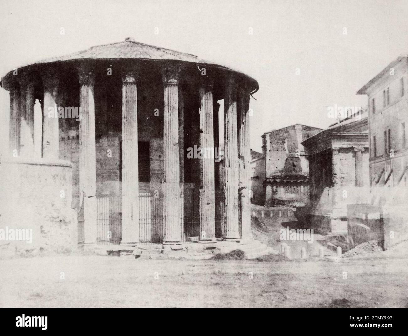 Jones, Calvert Richard - Die republikanischen Tempel an der Piazza di Bocca della Verità Stock Photo