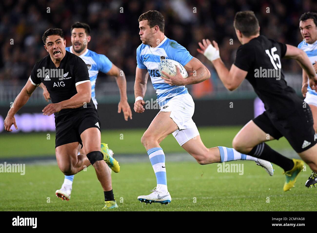 Rugby Union - Rugby Championship - New Zealand vs Argentina - Trafalgar  Park, Nelson, New Zealand - September 8, 2018 - Argentina's Emiliano  Boffelli runs with the ball. REUTERS/Ross Setford Stock Photo - Alamy