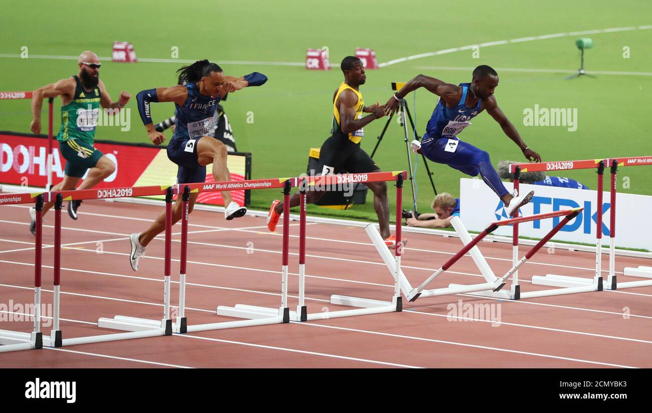 Athletics - World Athletics Championships - Doha 2019 - Men's 110 Metres  Hurdles Heats - Khalifa International Stadium, Doha, Qatar -