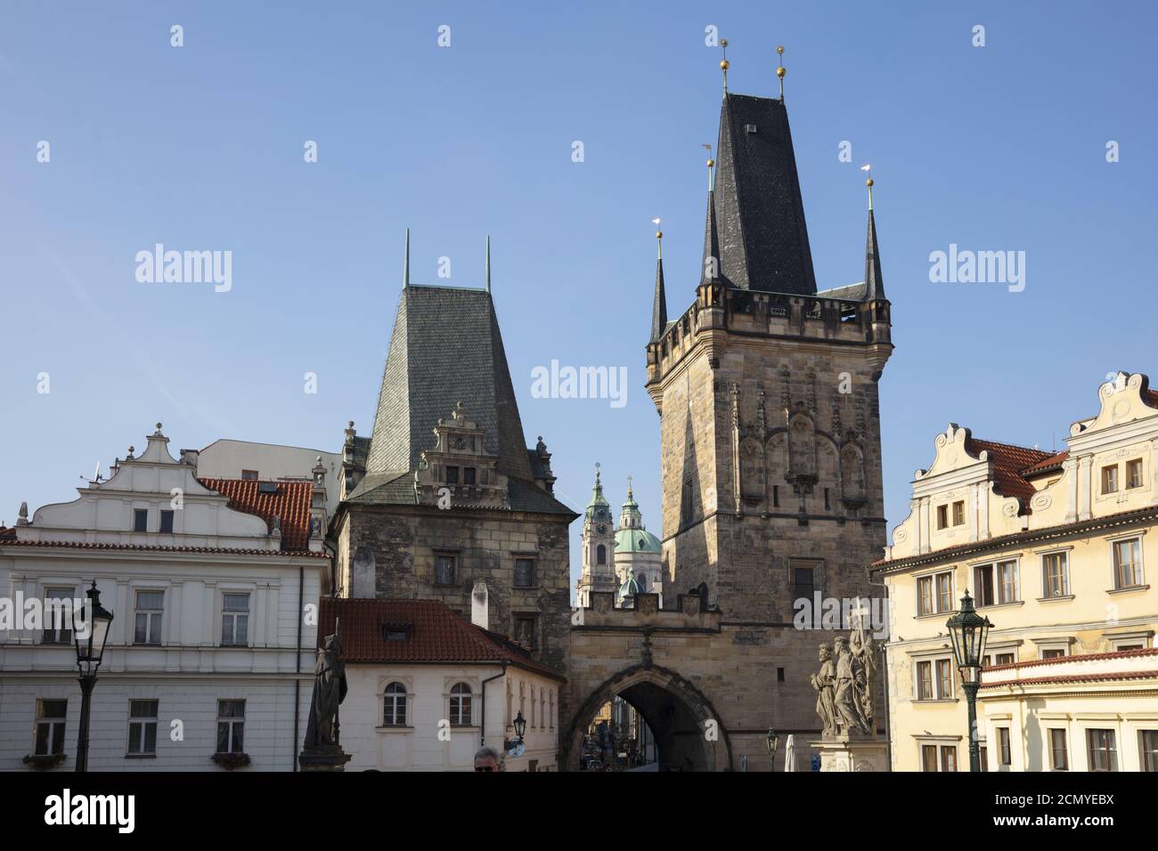 Bridge tower, Prague, Bohemia, Czech Republic, Europe Stock Photo
