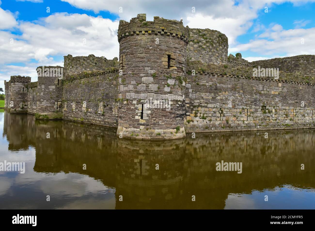 Beaumaris Castle in North Wales, United Kingdom, is a UNESCO's World Heritage site Stock Photo