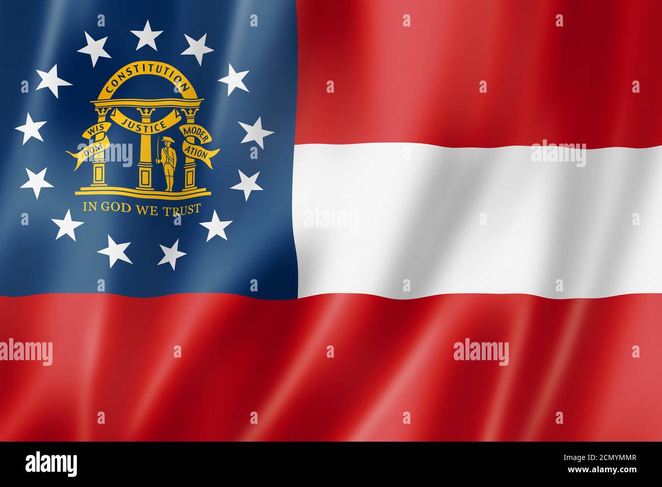 Georgia flag, USA Stock Photo - Alamy