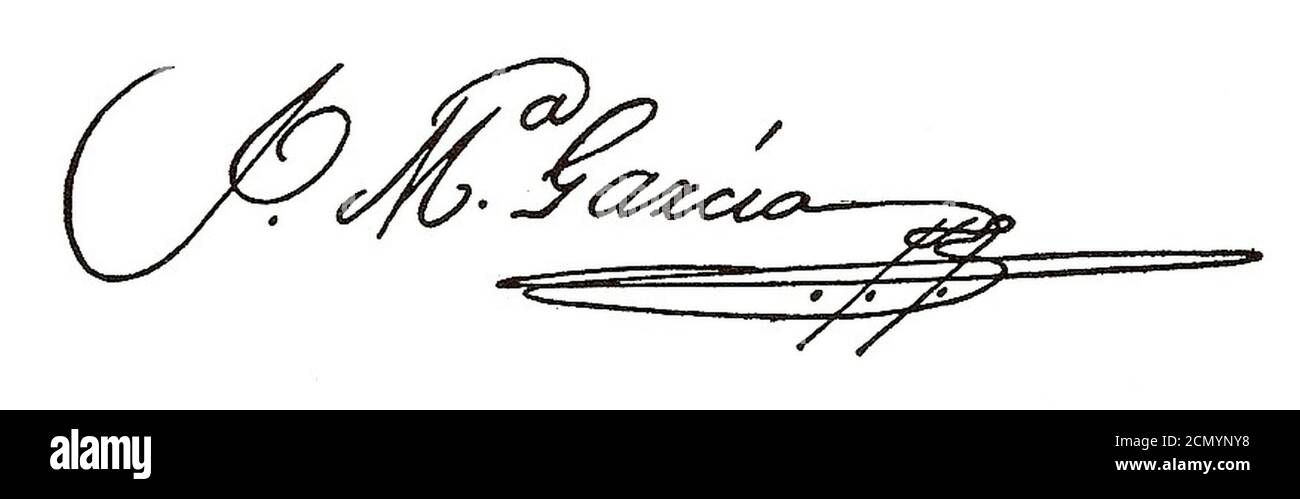 Jose Naria Garcia signature 2012 000. Stock Photo