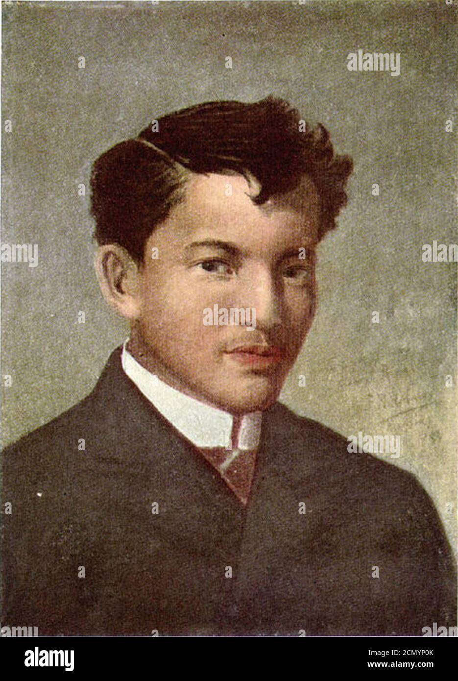 Jose Rizal 1883 oil portrait by Felix Resurreccion Hidalgo Stock Photo ...