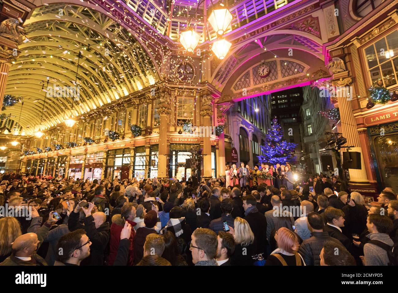 Christmas at Leadenhall Market Stock Photo Alamy