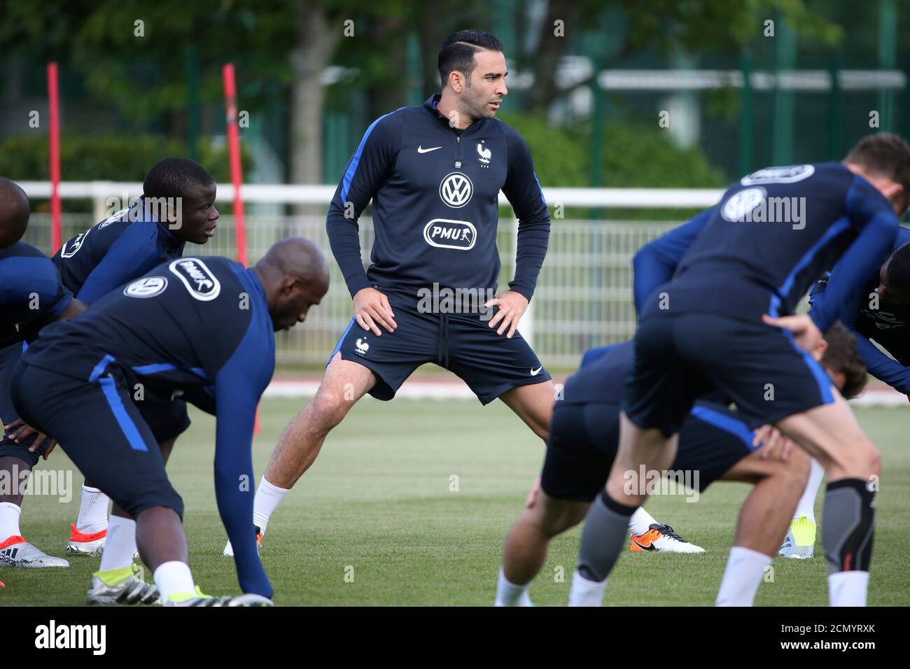 France's national soccer team player Adil Rami attends a training session at Clairefontaine, near Paris, May 25, 2016. REUTERS/Charles Platiau Stock Photo