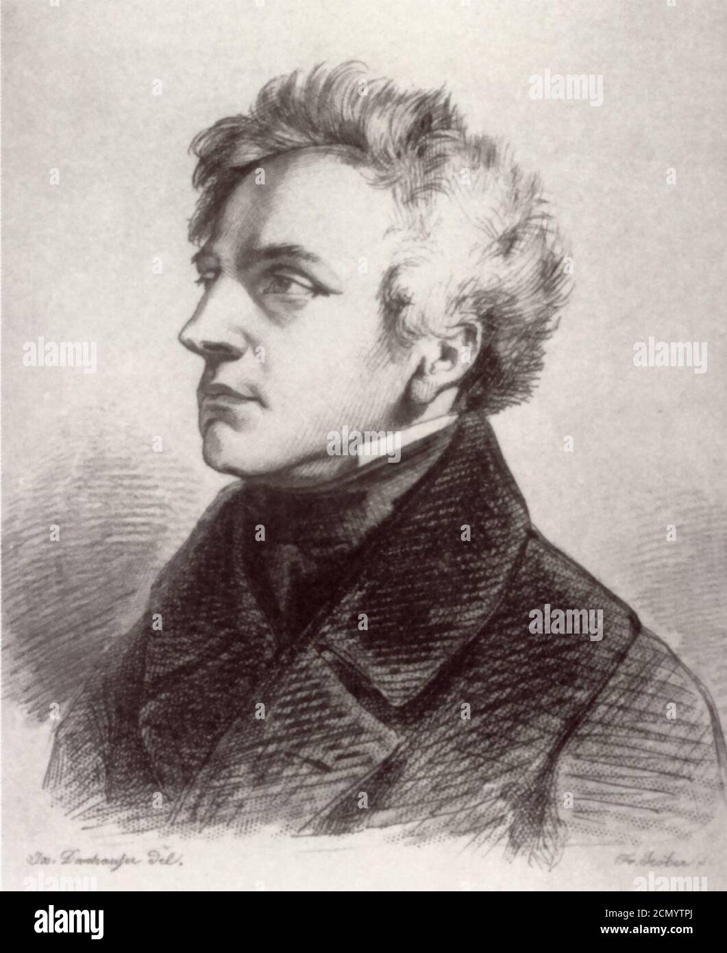 Josef Danhauser, Johann Peter Krafft. Stock Photo