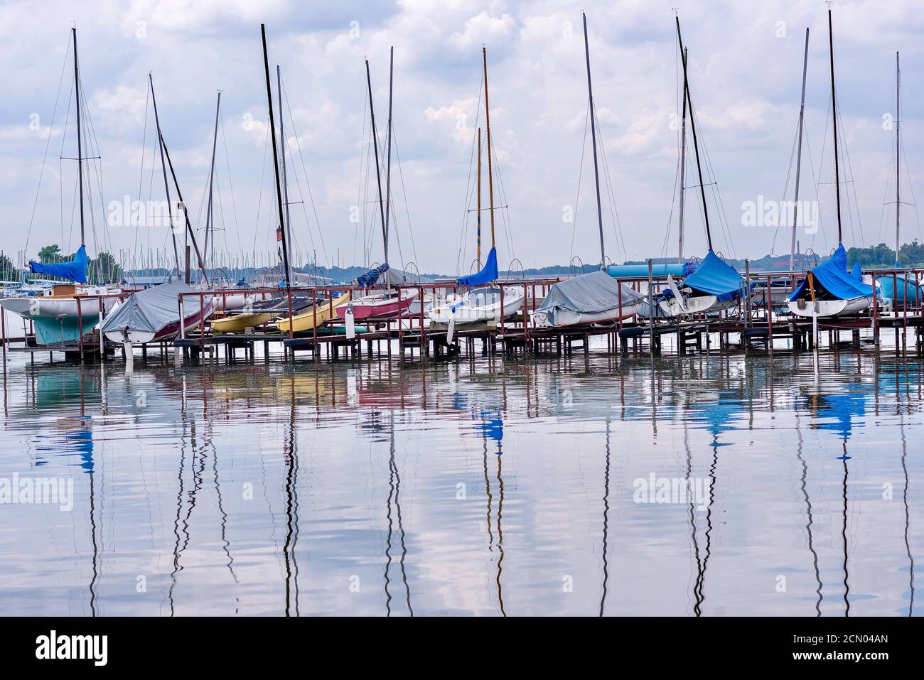 sailboats at the yacht club Stock Photo