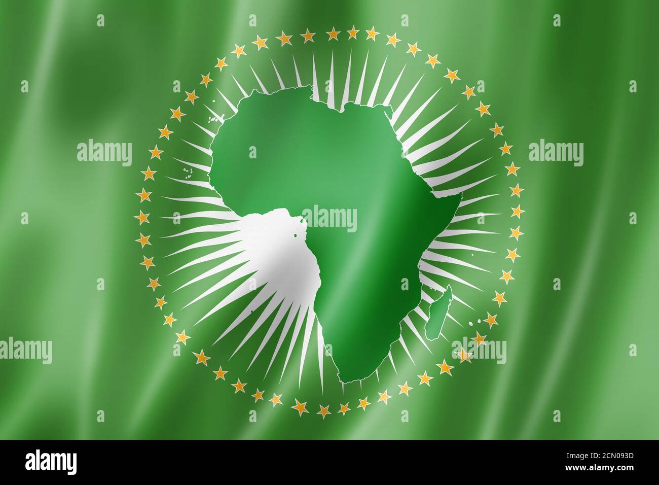 African Union flag Stock Photo