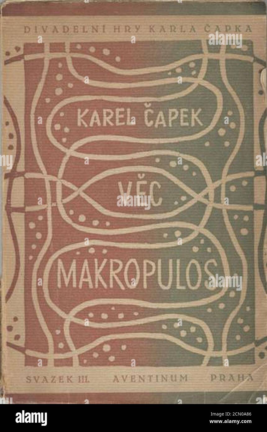 Josef Čapek - Karel Čapek Věc Makropulos (obálka knihy 1922 Stock Photo -  Alamy