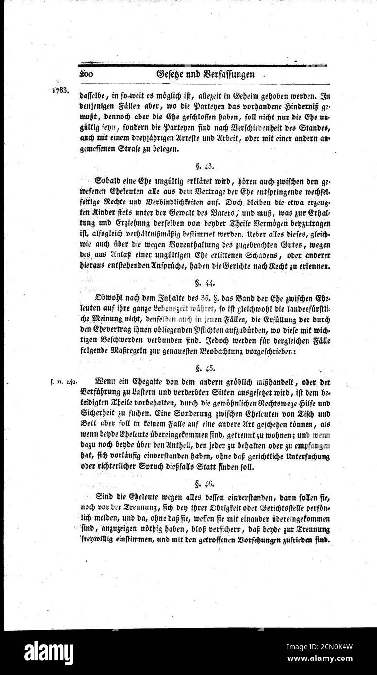 Joseph des Zweiten Gesetze und Verfassungen im Justiz-Fache (1780-1784) 200. Stock Photo