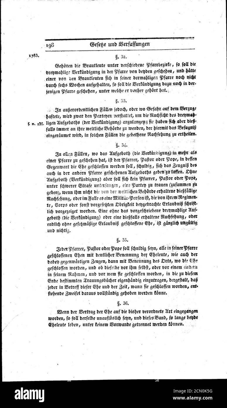 Joseph des Zweiten Gesetze und Verfassungen im Justiz-Fache (1780-1784) 198. Stock Photo