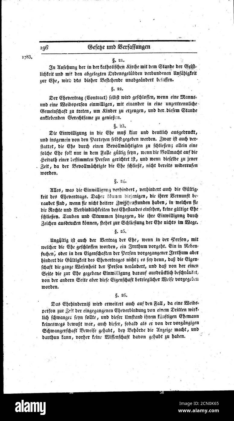 Joseph des Zweiten Gesetze und Verfassungen im Justiz-Fache (1780-1784) 196. Stock Photo