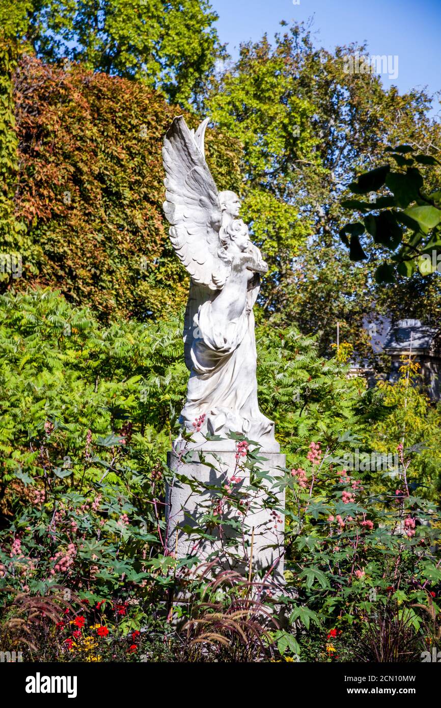 Angel statue in Luxembourg Gardens, Paris Stock Photo Alamy
