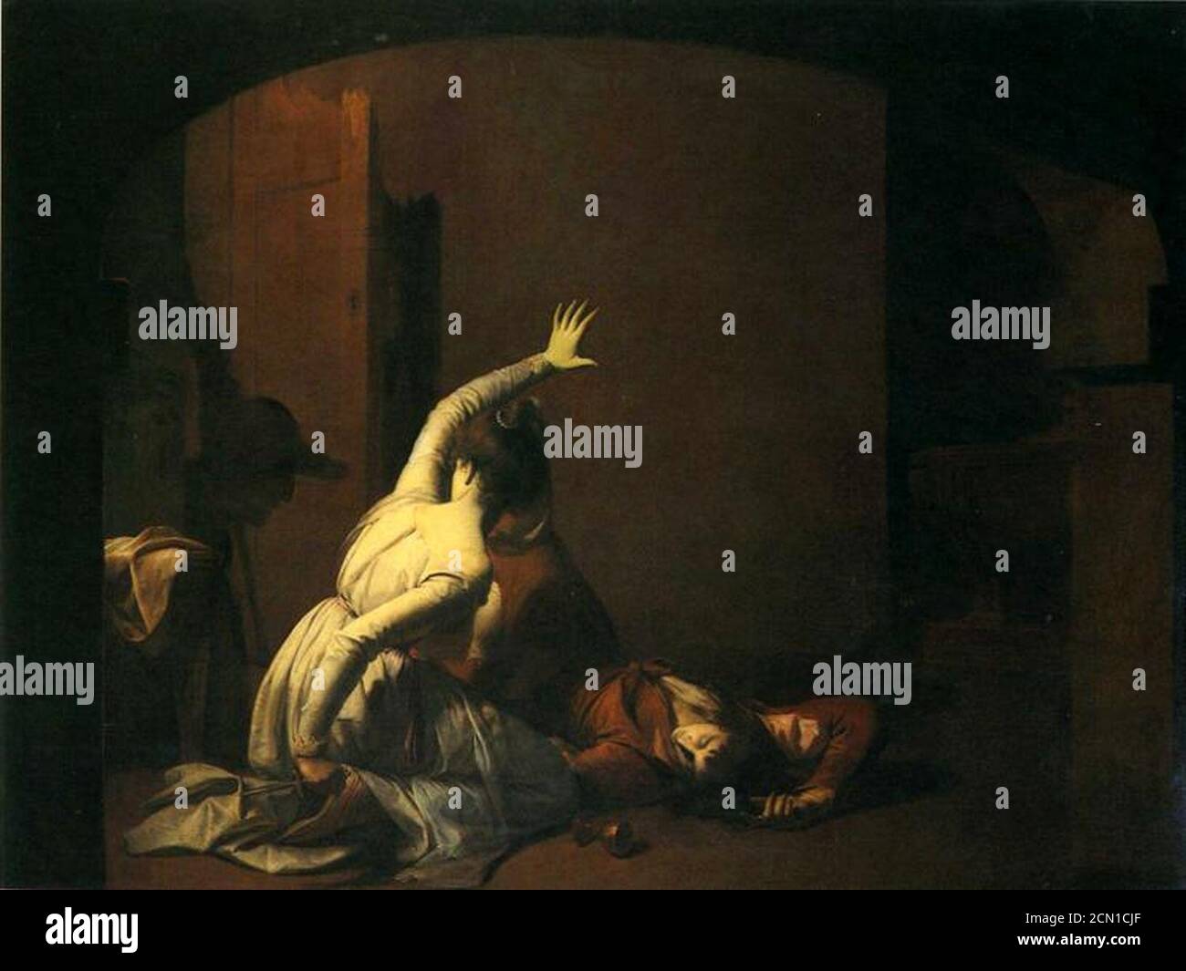 Joseph Wright of Derby. Romeo and Juliet. The Tomb Scene