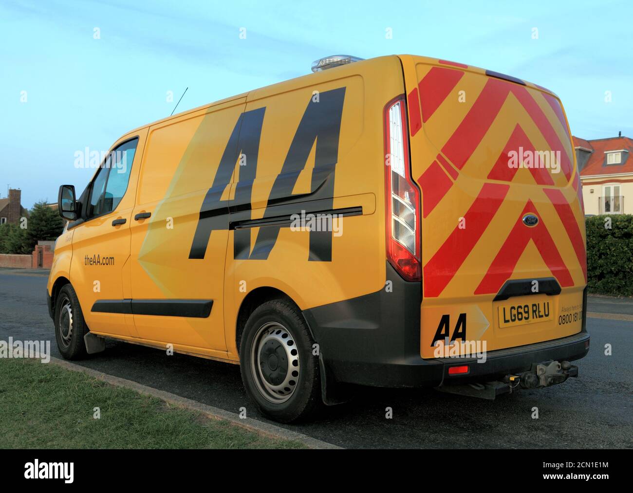 AA Vehicle, Automobile Association, rescue, breakdown, roadside, assistance, service, van, Norfolk, England, UK Stock Photo