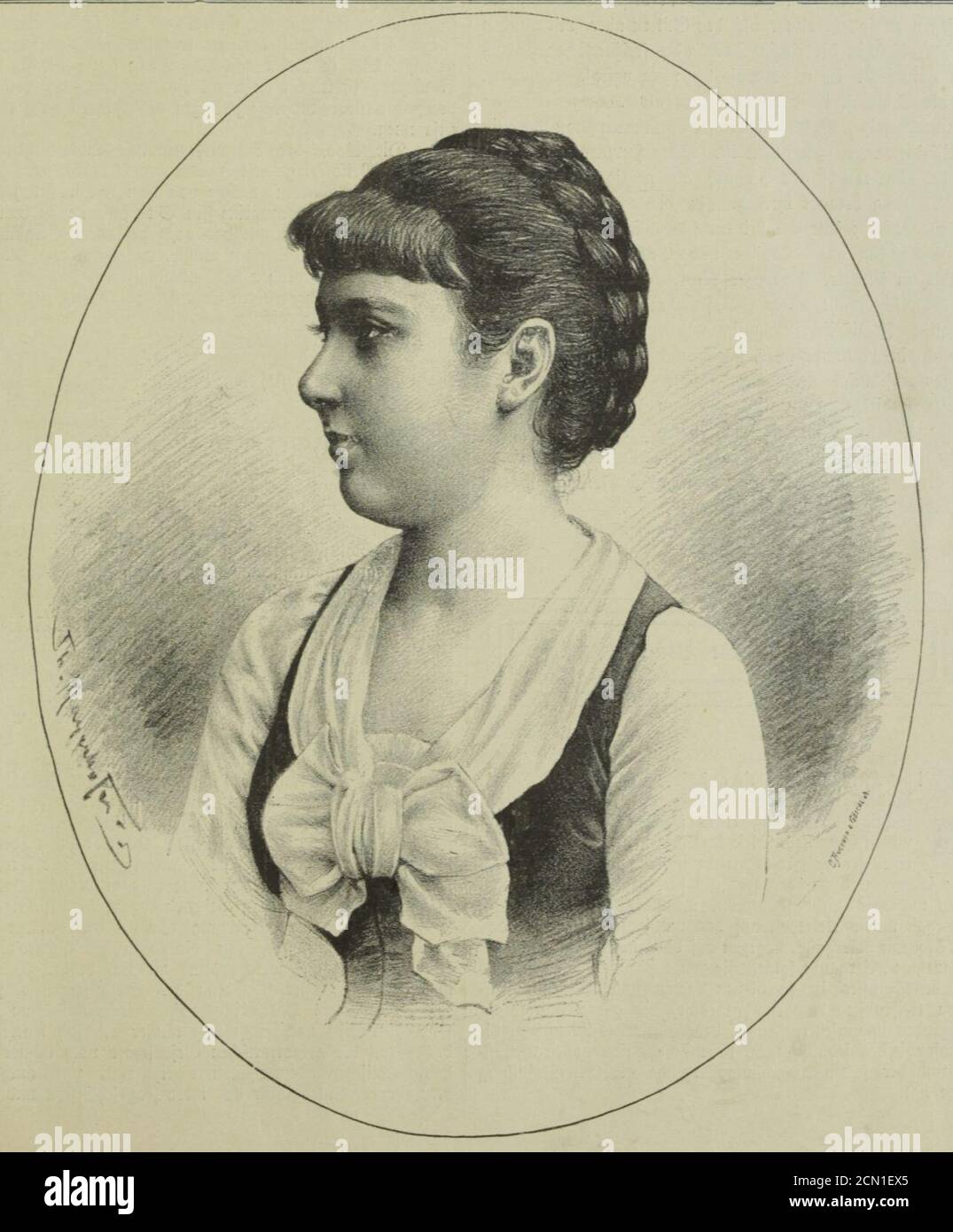 Josephine von Königswarter (married to Maximilian Paul-Schiff), 1888. Stock Photo