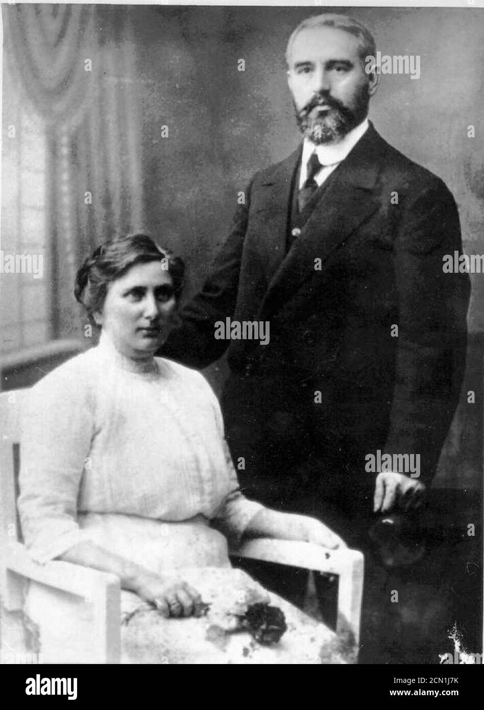 Joshua Buchmil with his wife Shoshana. Stock Photo