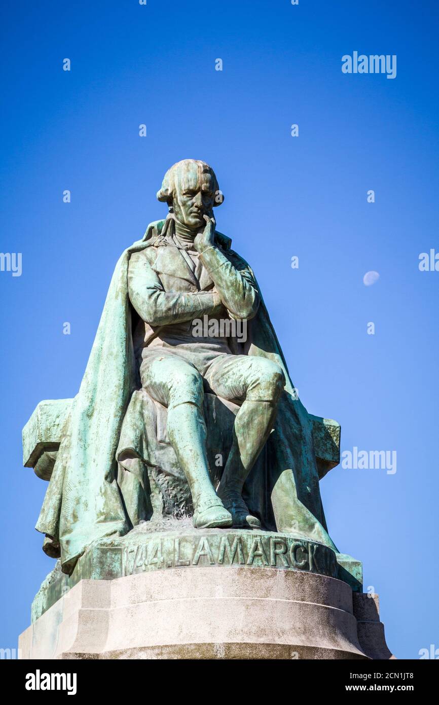 Lamarck statue in the Jardin des plantes Park, Paris, France Stock