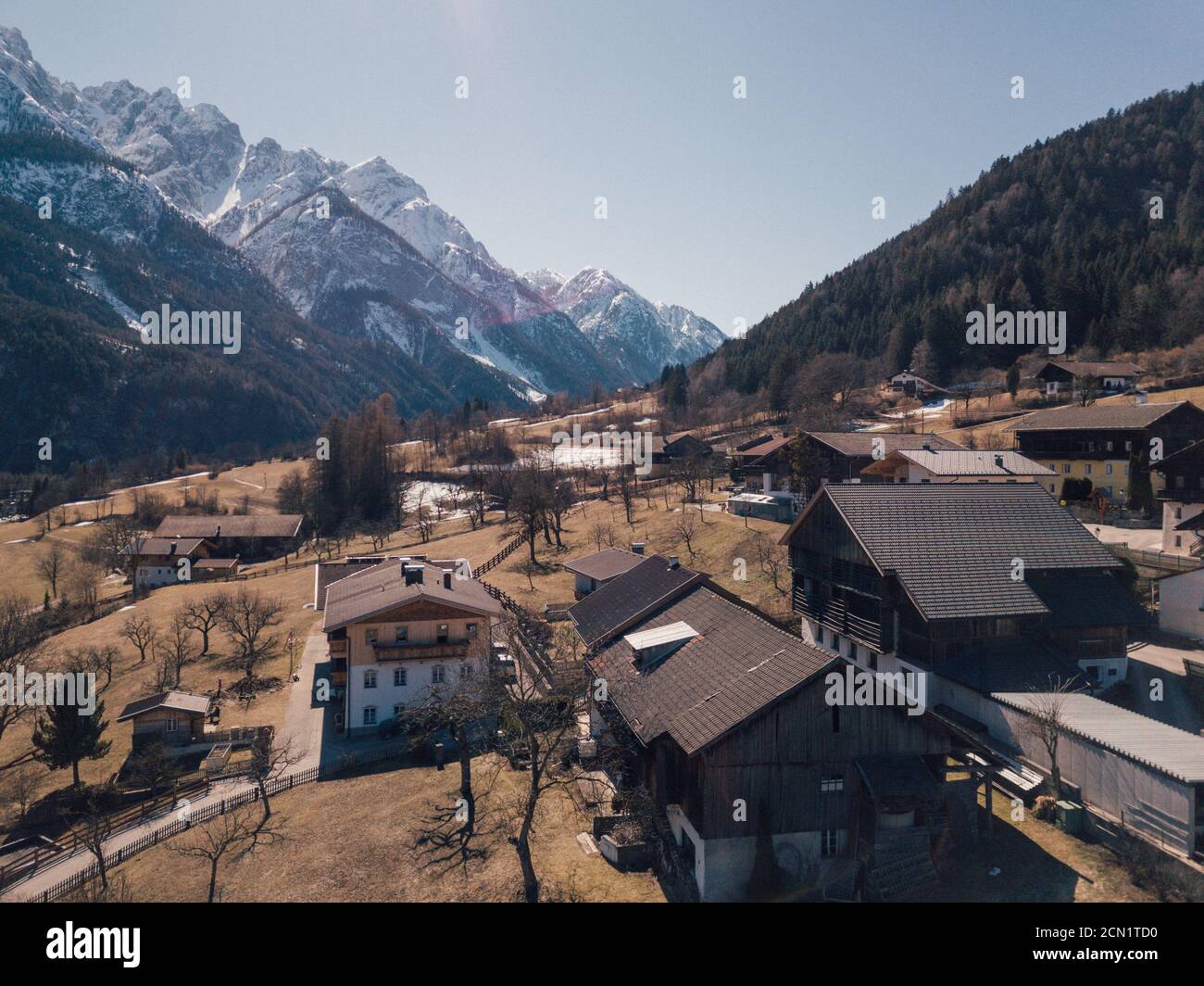 Beautiful mountain village in the Alps in Austria Stock Photo - Alamy