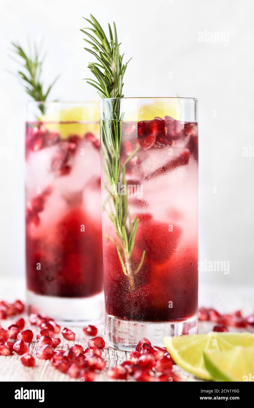 Pomegranate Gimlet a gin based cocktail with lime juice, gin can be