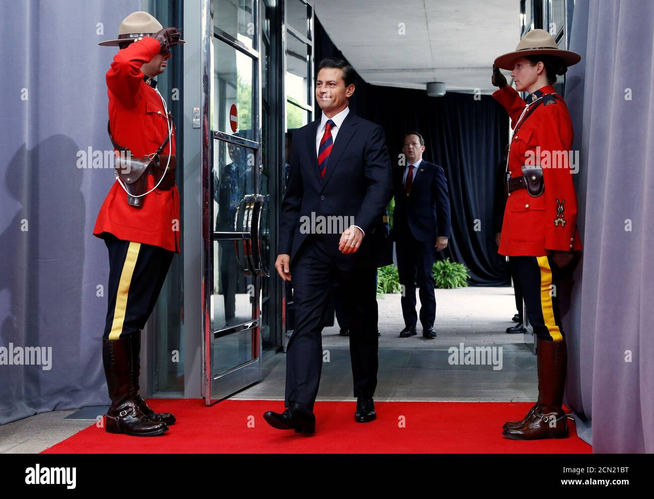 Mexico's President Enrique Pena Nieto arrives at the North American Leaders' Summit in Ottawa, Ontario, Canada, June 29, 2016. REUTERS/Chris Wattie Stock Photo