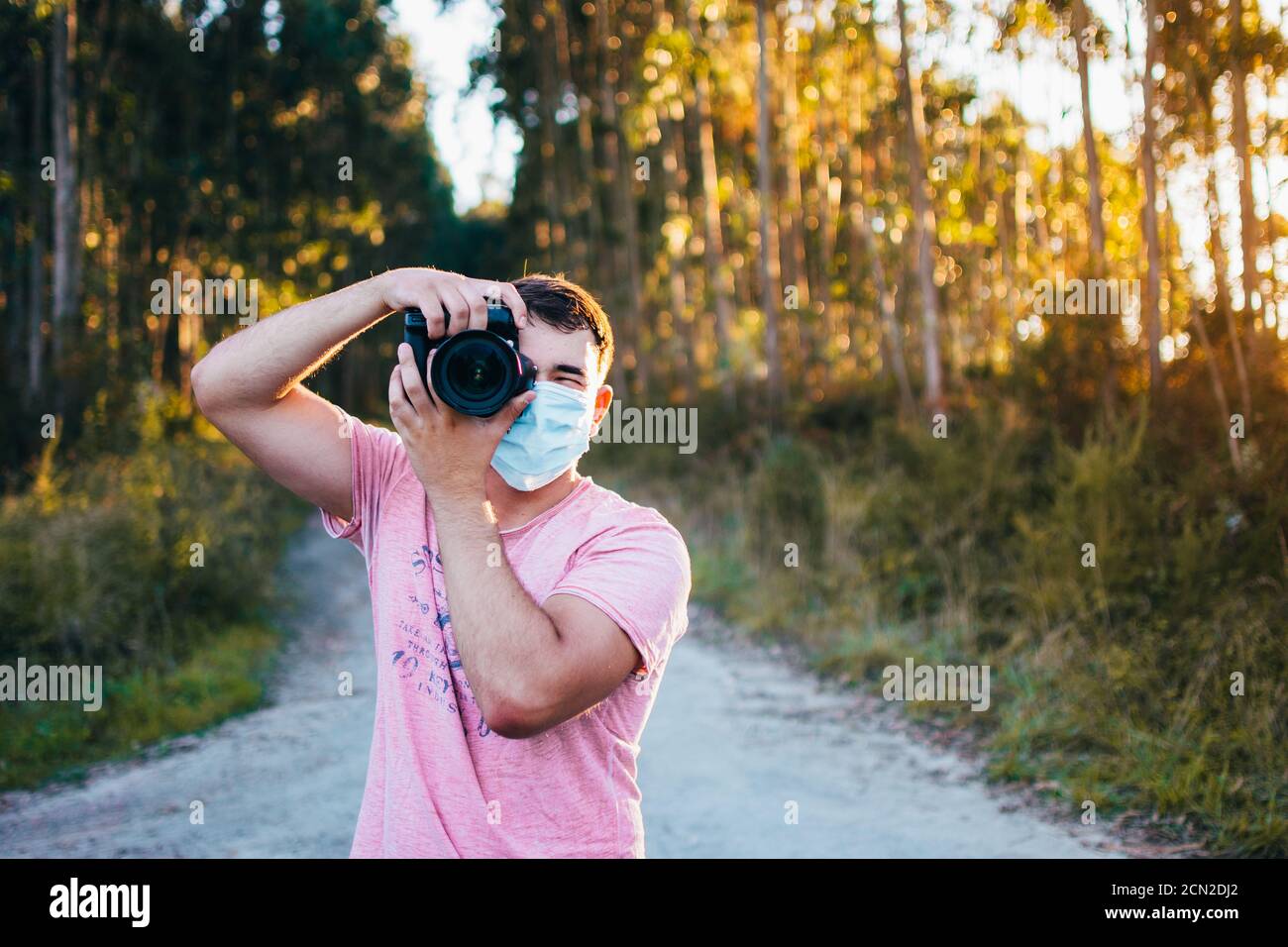 Young man taking photograph hi-res stock photography and images - Alamy