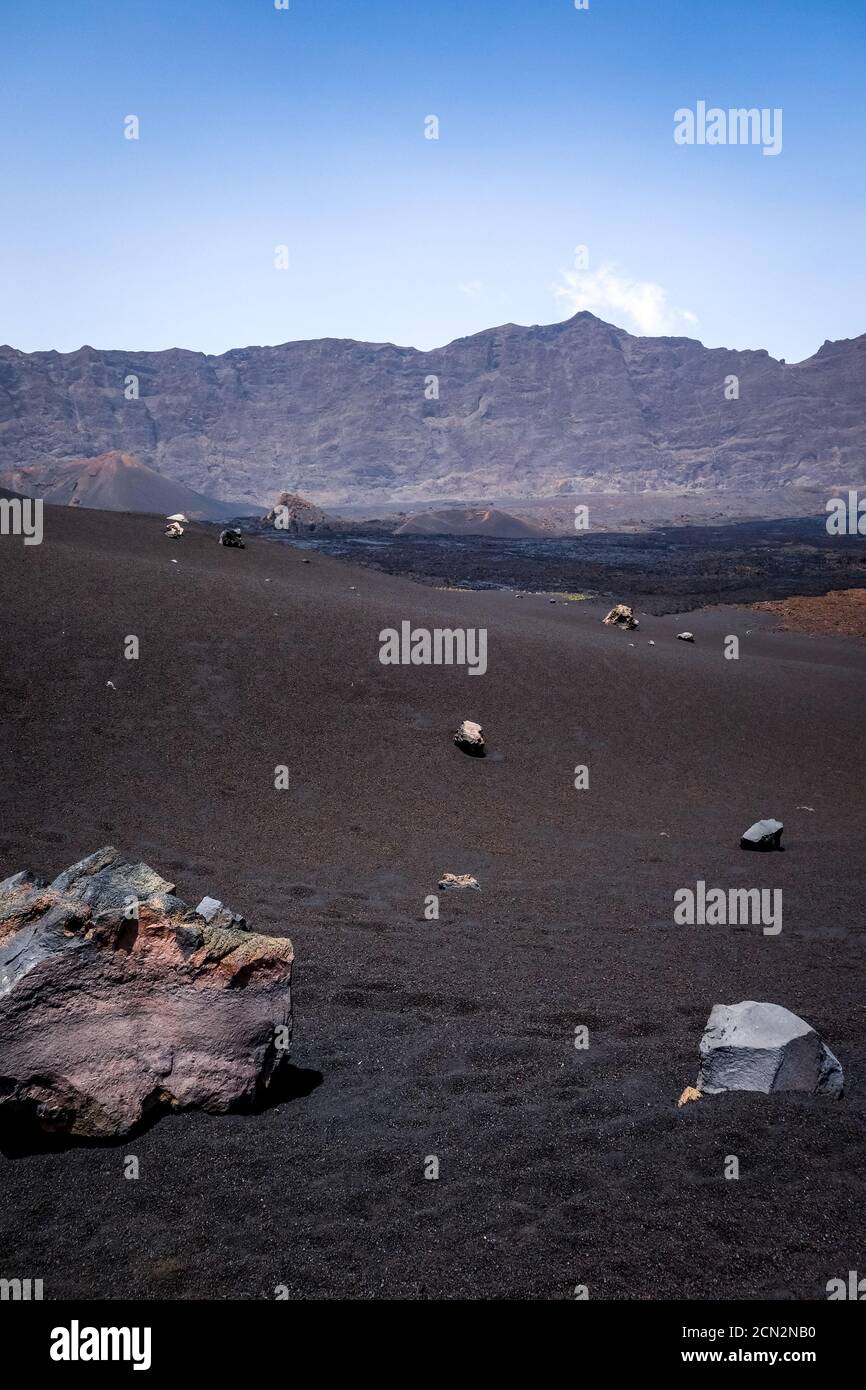 Pico do fogo volcano crater in cha das caldeiras hi-res stock ...
