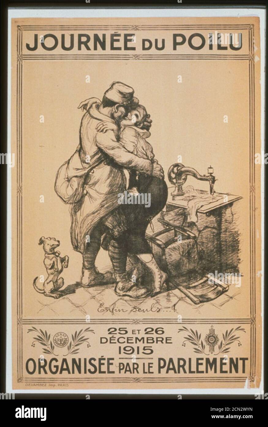 Journé du Poilu. 25 et 26 décembre 1915. Organisée par le parlement Stock Photo