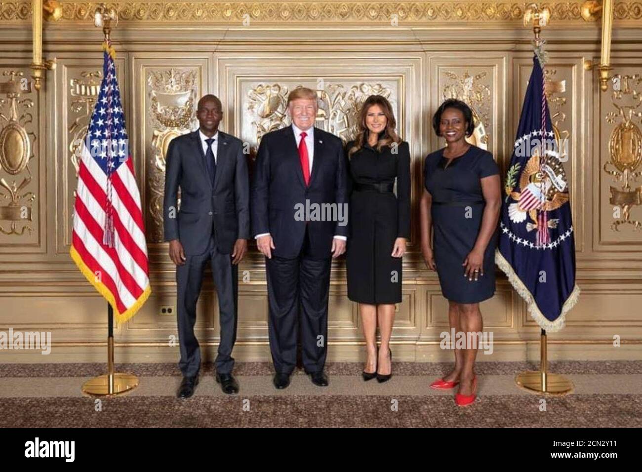 Jovenel Moïse, Donald Trump, Melania Trump, Martine Moïse Stock Photo -  Alamy