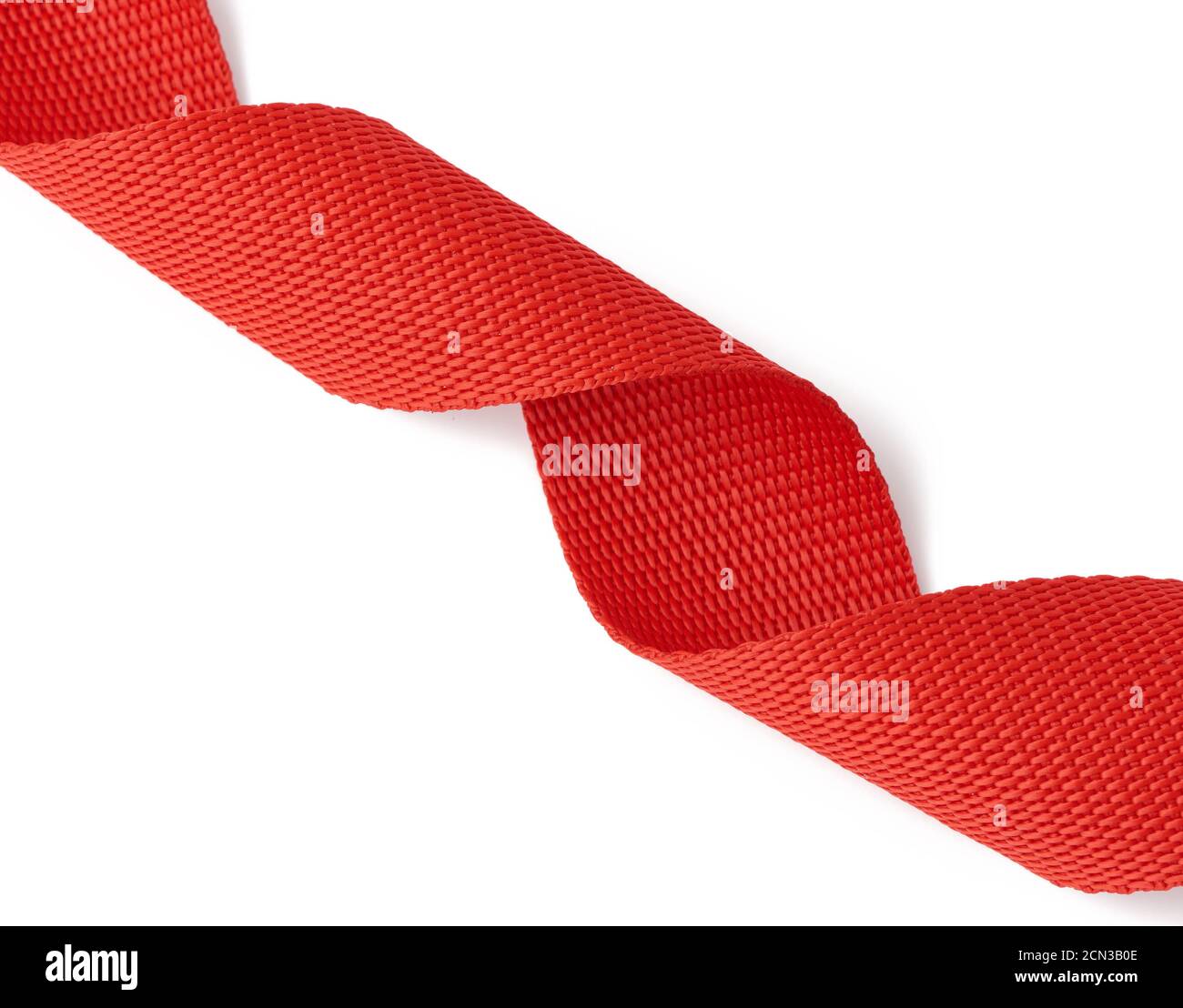 twisted red textile tape for belts and handles of bags Stock Photo Alamy
