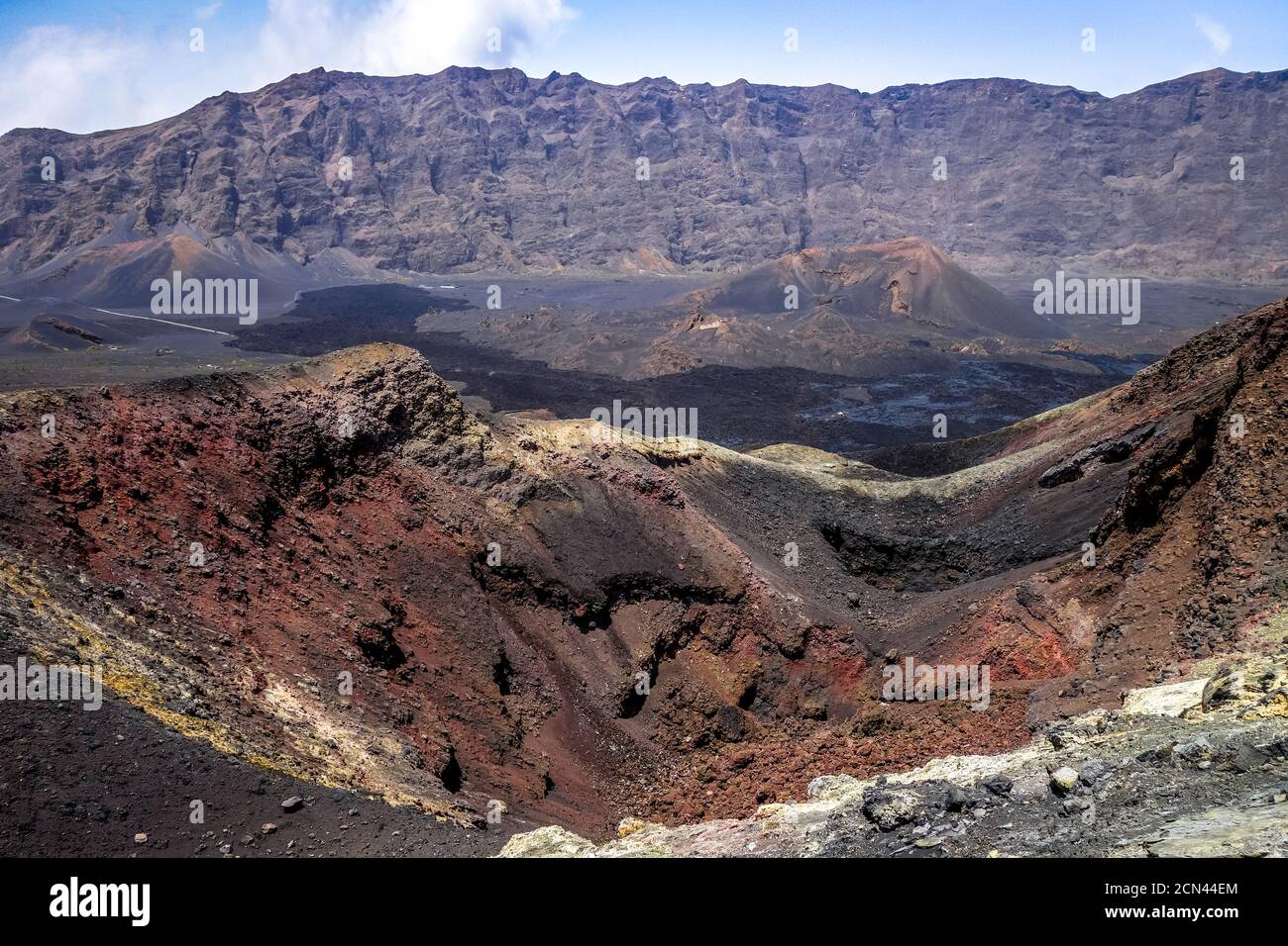 Cha das Caldeiras and Pico do Fogo in Cape Verde Stock Photo - Alamy