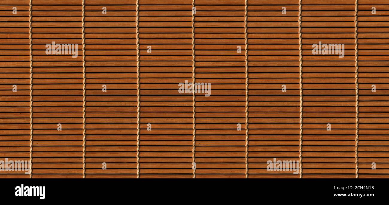 Asian bamboo mat texture banner Stock Photo