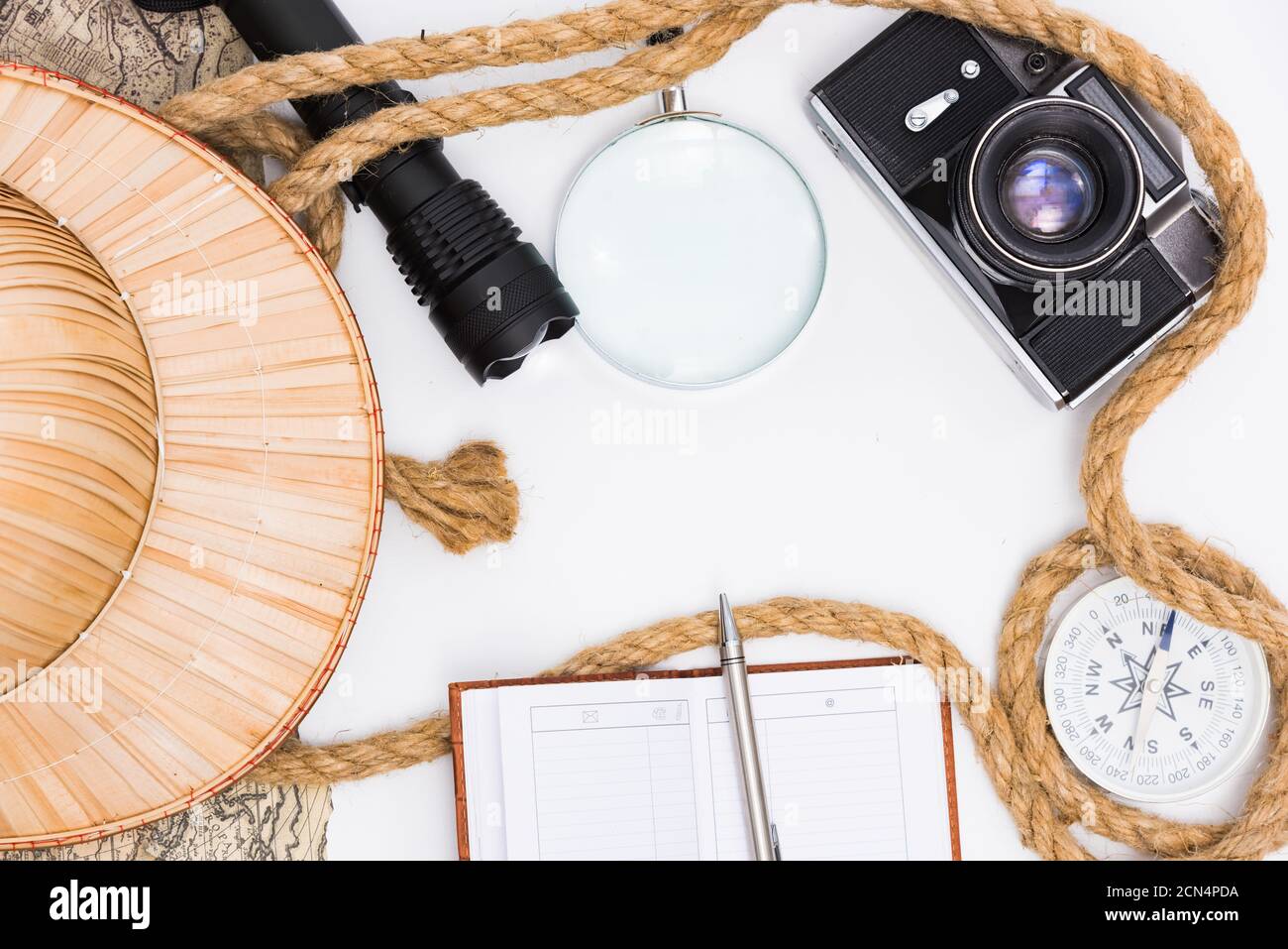 items for outdoor activities on vacation Stock Photo
