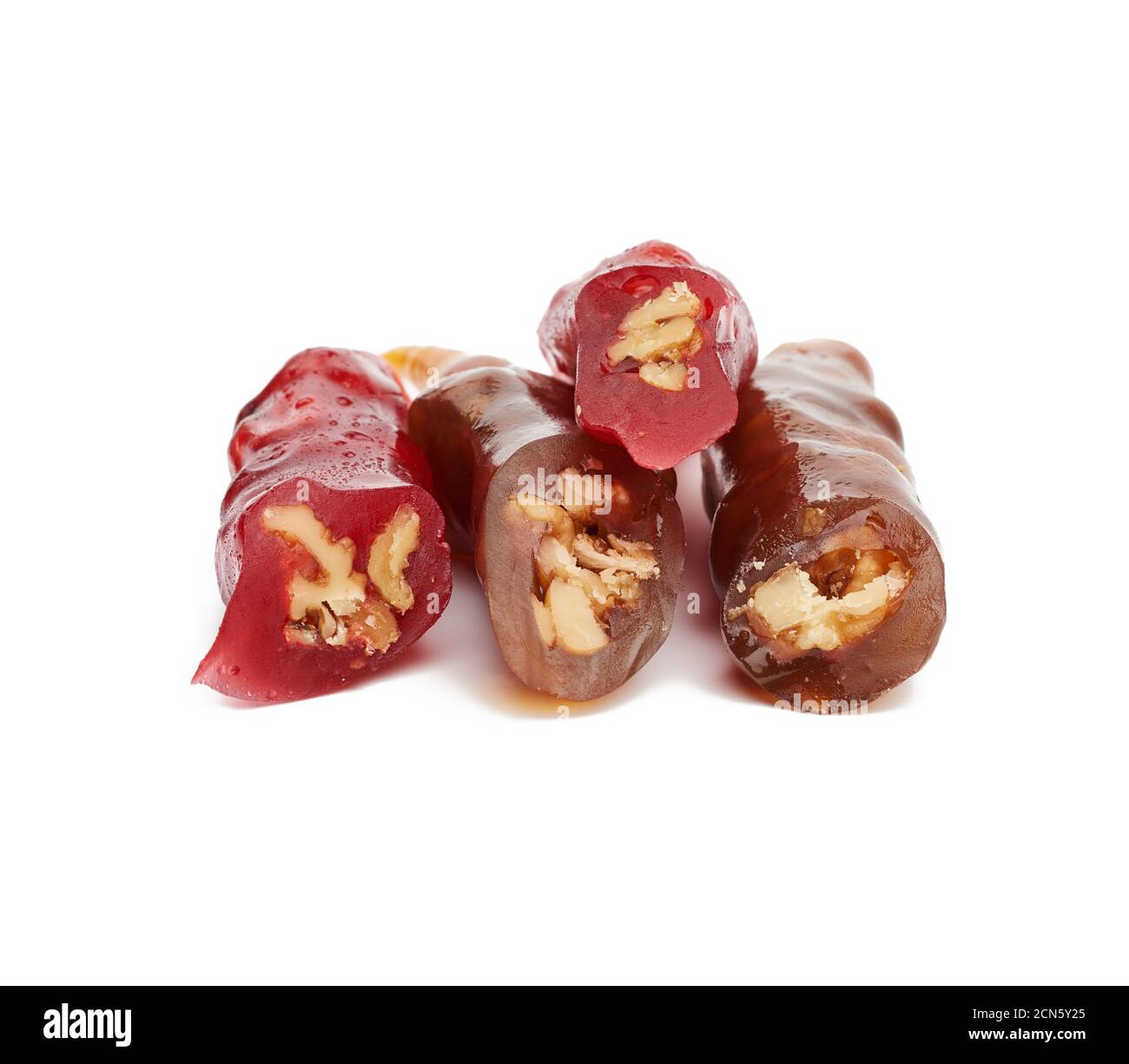 Ancient Sweets Churchkhela is an ancient Georgian national sweet made from peeled nuts ...