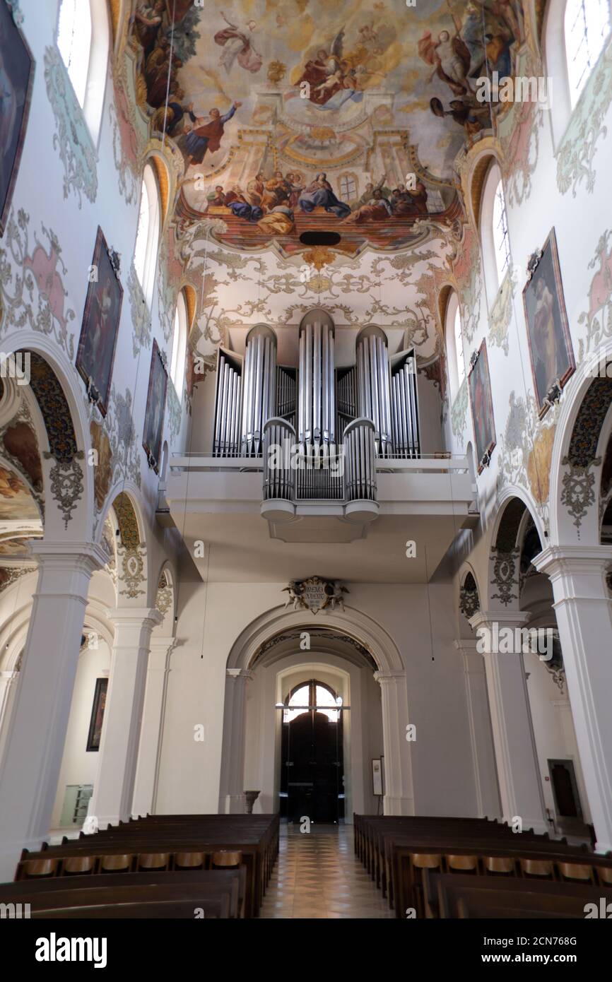 Baroque Interior Decoration Of The Parish Church St Martin Biberach Stock Photo Alamy