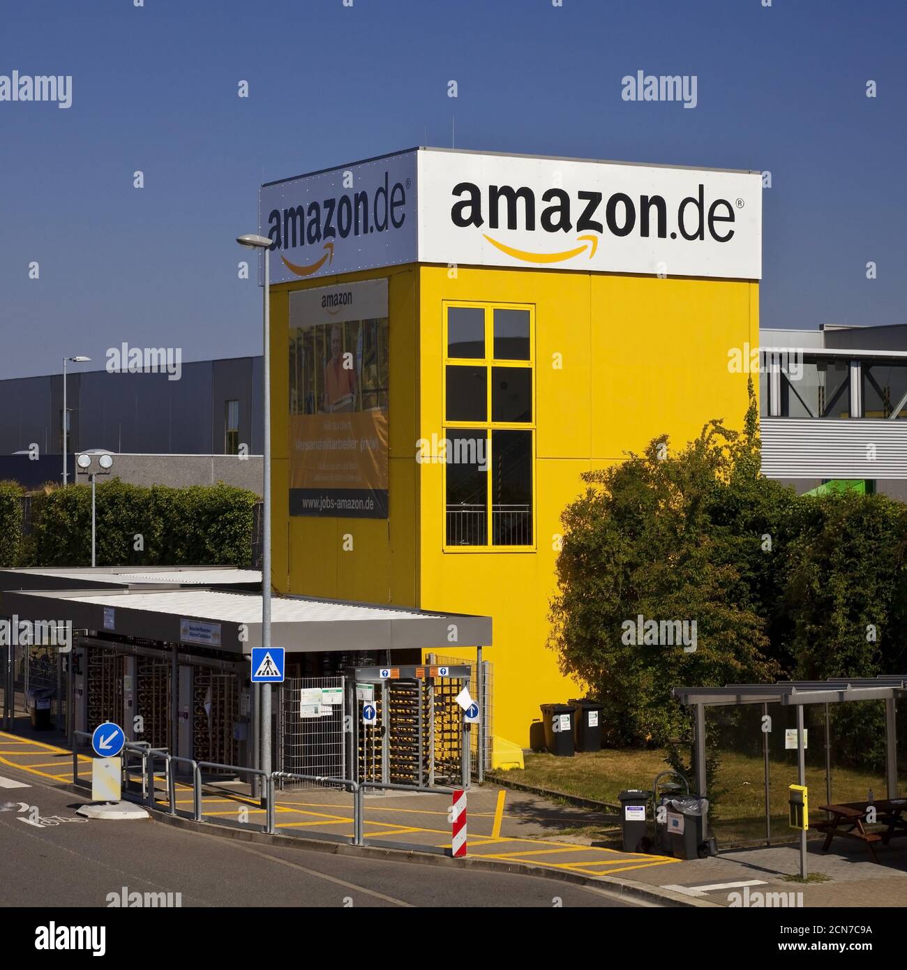 Amazon logistics center, fulfillment, one of the largest locations in Europe, Rheinberg, Germany Stock Photo