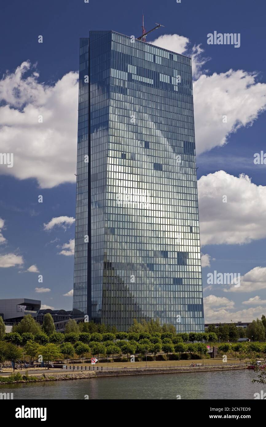 ECB European Central Bank, Frankfurt am Main, Hesse, Germany, Europe Stock Photo