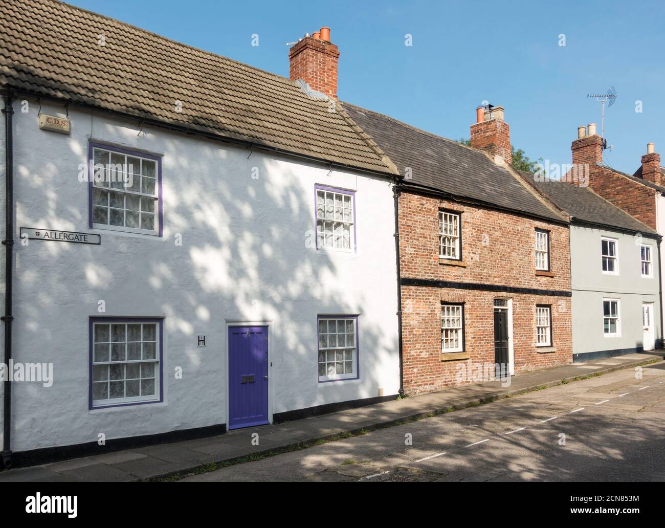 A row of three terraced houses built in 1700, Nos 14, 15, 16 Allergate