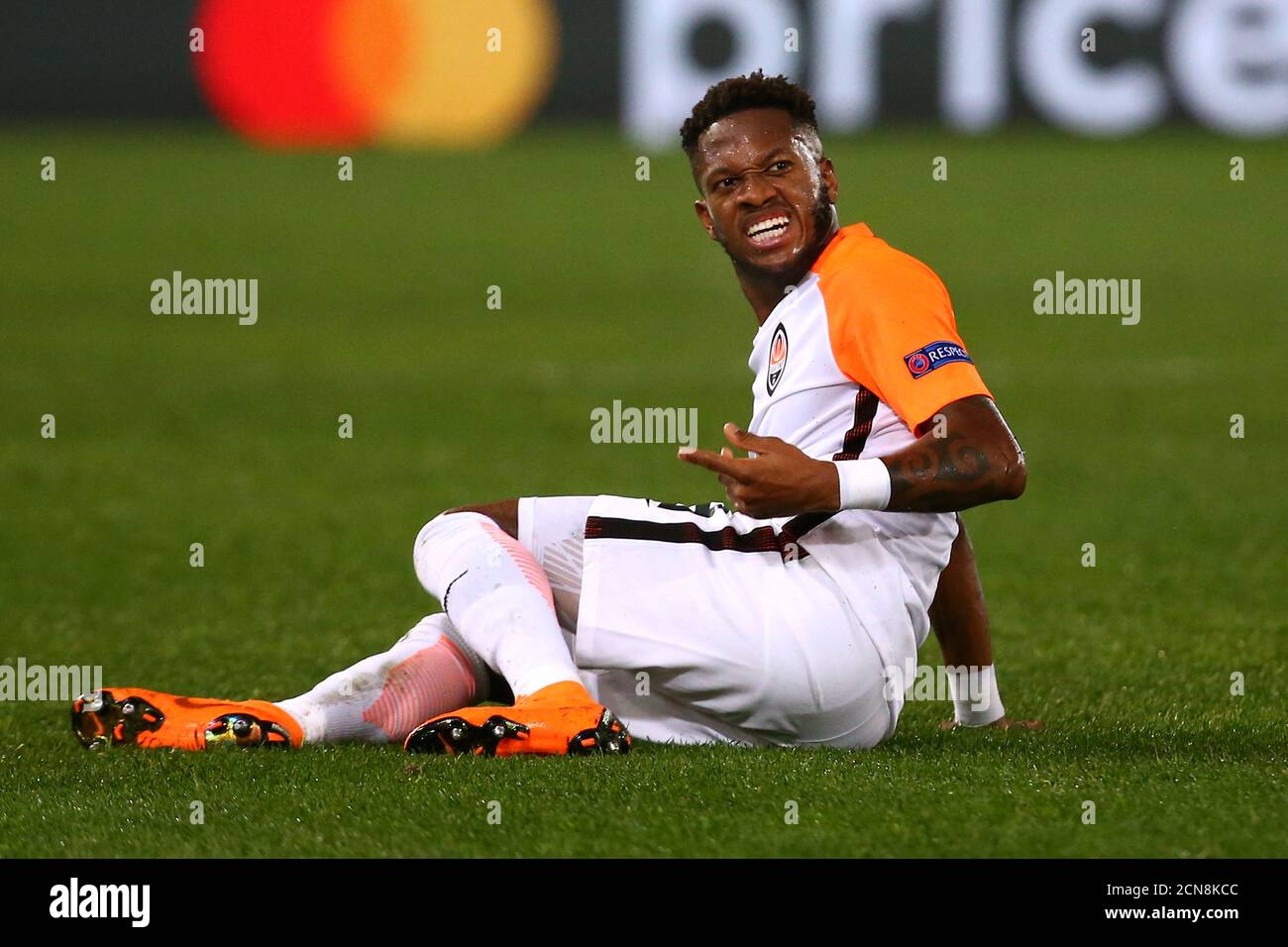 Soccer Football - Champions League Round of 16 Second Leg - AS Roma vs Shakhtar Donetsk - Stadio Olimpico, Rome, Italy - March 13, 2018 Shakhtar Donetsk's Fred reacts REUTERS/Alessandro Bianchi Stock Photo