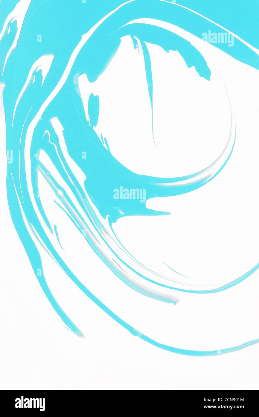 Abstract white and blue texture backdrop. art creative hand painted pattern Stock Photo
