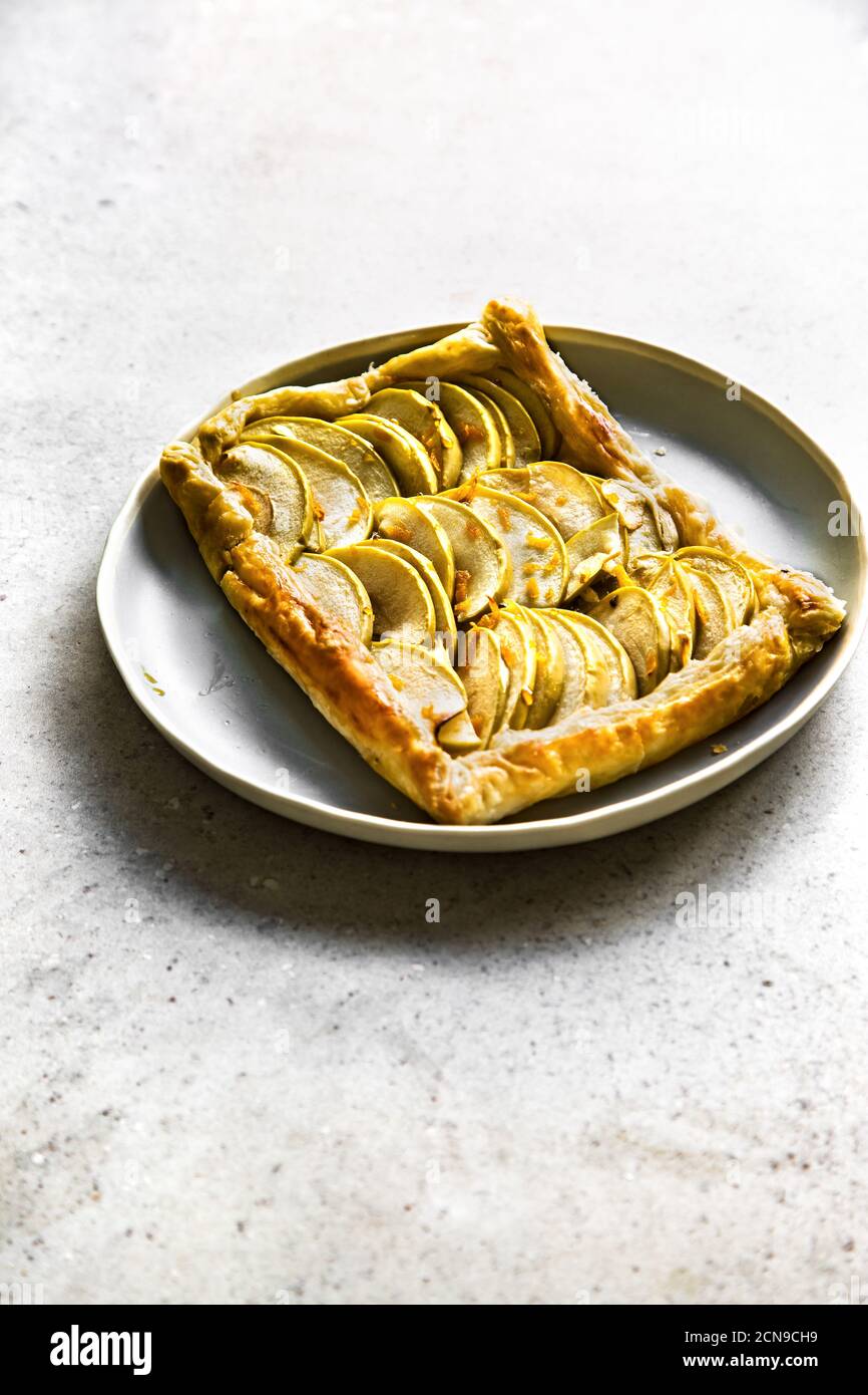 Apple with Orange zest and Honey Puff pastry Stock Photo Alamy